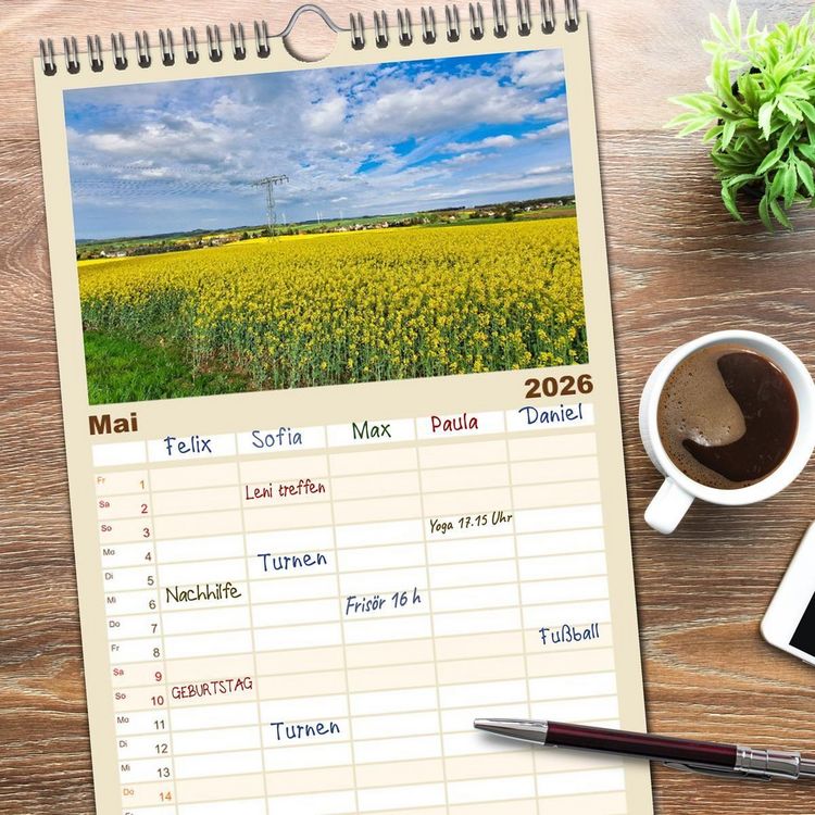 Produktbild: Familienplaner 2026 - Unterwegs in Wachau mit 5 Spalten (Wandkalender, 21 x 45 cm) CALVENDO