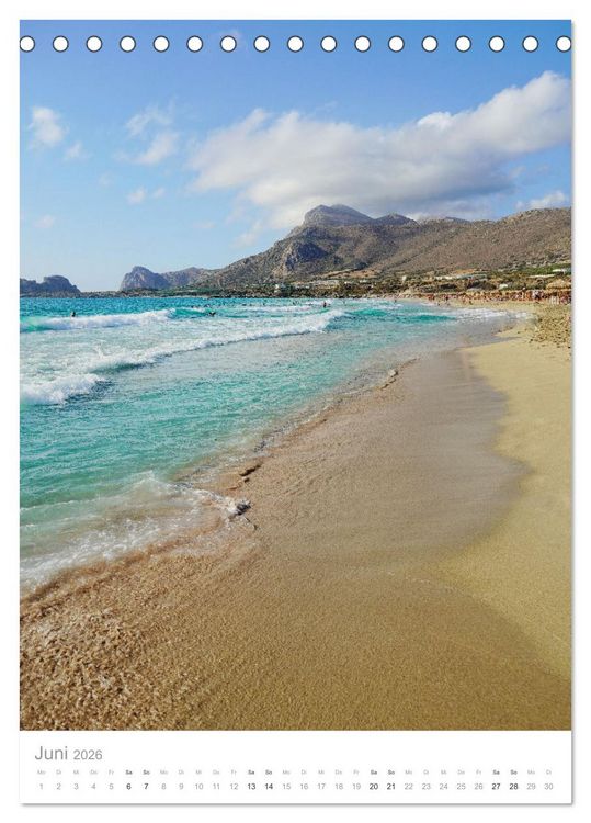 Produktbild: Kreta - Sonne, Meer und griechische Lebensart (Tischkalender 2026 DIN A5 hoch), CALVENDO Monatskalender