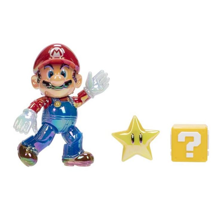 Produktbild: Nintendo Super Mario Figur Mario w/ Star in Sammlerbox, 10 cm