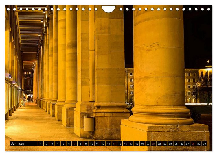Produktbild: Stuttgart - Blue City Lights (Wandkalender 2026 DIN A4 quer), CALVENDO Monatskalender