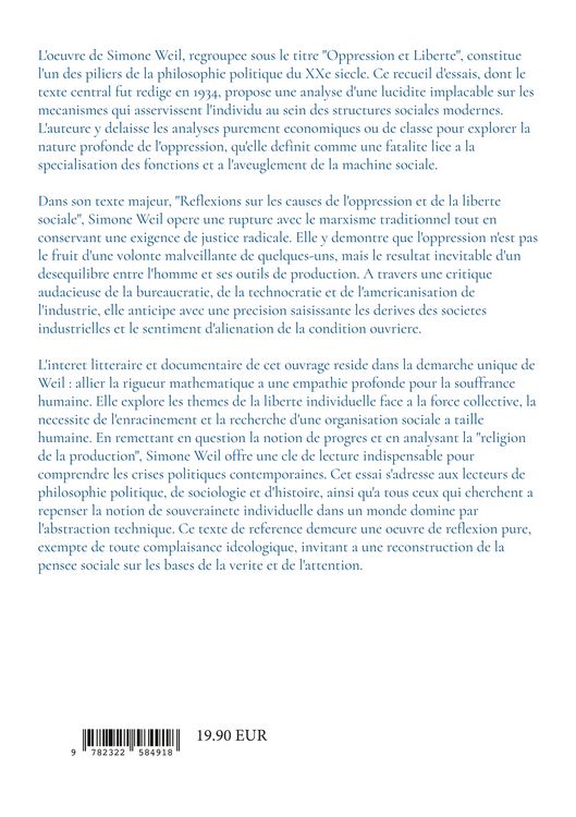 Produktbild: Oppression et Libert&eacute;