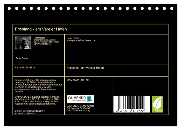 Produktbild: Friesland - am Vareler Hafen (Tischkalender 2026 DIN A5 quer), CALVENDO Monatskalender