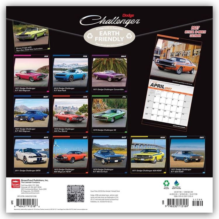 Produktbild: Dodge Challenger 2027 &ndash; 16-Monatskalender