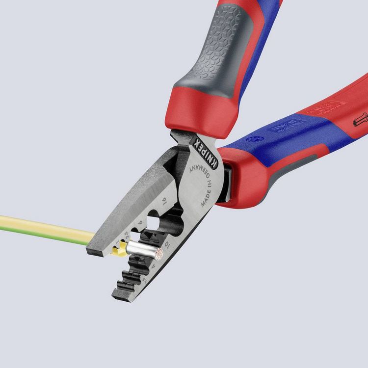 Produktbild: Knipex 97 72 180 Crimpzange Aderendh&uuml;lsen 0.25 bis 16mm&sup2;