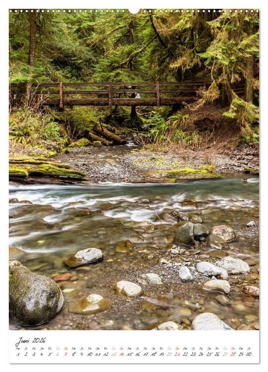 Produktbild: Weltnaturerbe Olympic National Park (hochwertiger Premium Wandkalender 2026 DIN A2 hoch), Kunstdruck in Hochglanz