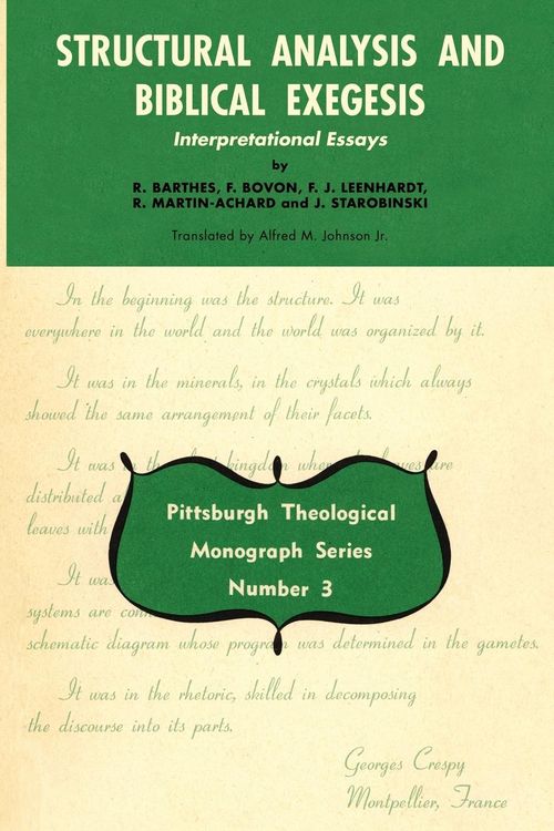 Produktbild: Structural Analysis and Biblical Exegesis