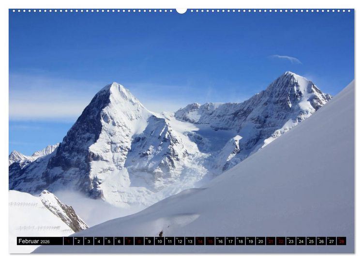 Produktbild: Eiger, M&ouml;nch und Jungfrau 2026 (hochwertiger Premium Wandkalender 2026 DIN A2 quer), Kunstdruck in Hochglanz