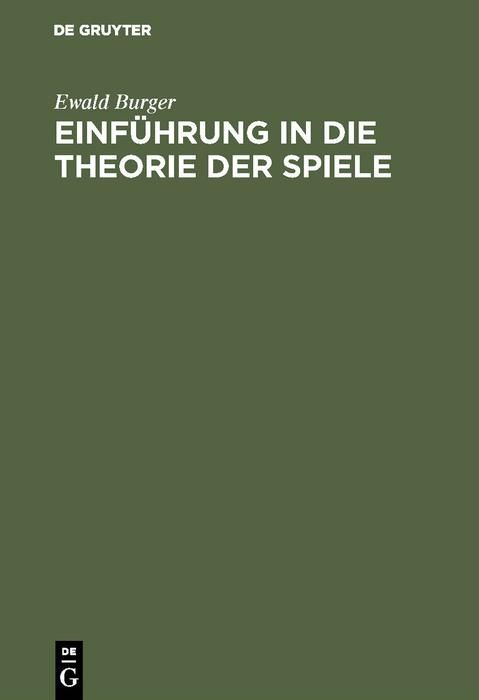 Produktbild: Einf&uuml;hrung in die Theorie der Spiele