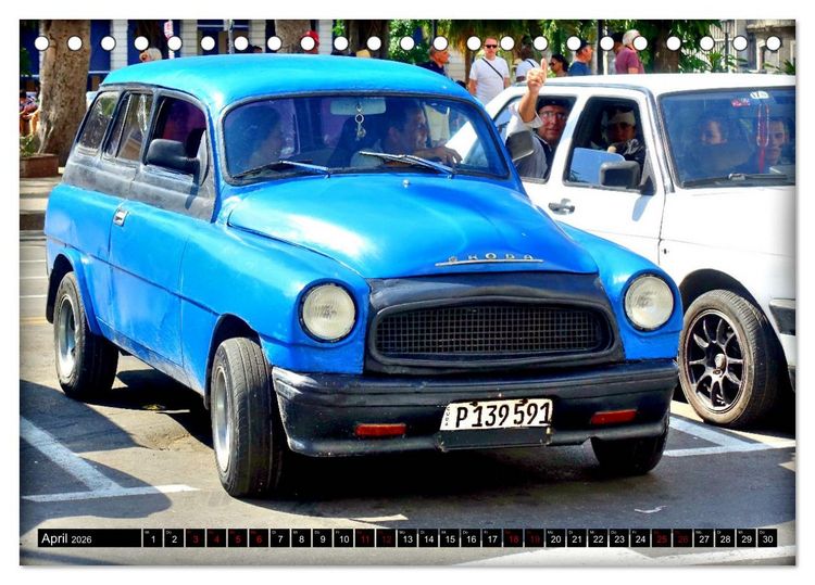 Produktbild: SKODA HITS - Oldtimer der CSSR in Kuba (Tischkalender 2026 DIN A5 quer), CALVENDO Monatskalender