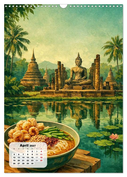 Produktbild: Thailand &ndash; Eine Schlemmerreise durchs Land des L&auml;chelns (Wandkalender 2027 DIN A3 hoch), CALVENDO Monatskalender