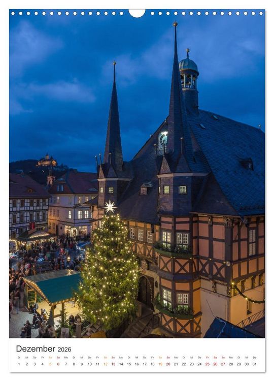Produktbild: Stadt Wernigerode (Wandkalender 2026 DIN A3 hoch), CALVENDO Monatskalender