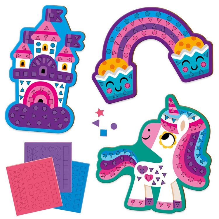 Produktbild: Kreativ-Set Roter K&auml;fer Soft-Mosaik Ein Einhorn RK8010-08
