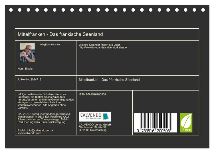 Produktbild: Mittelfranken - Das fr&auml;nkische Seenland (Tischkalender 2026 DIN A5 quer), CALVENDO Monatskalender