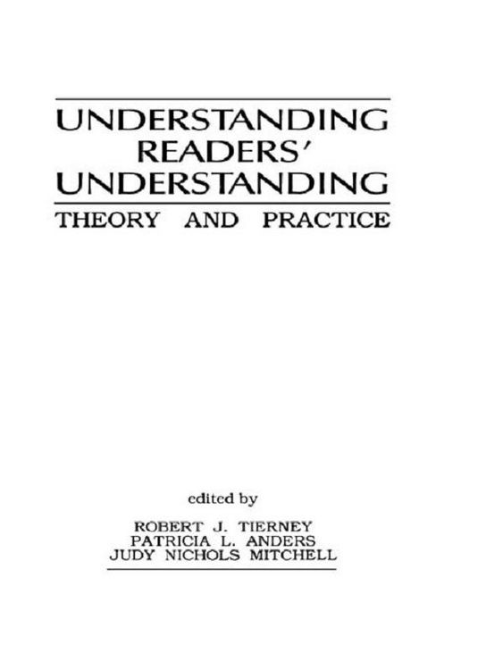 Produktbild: Understanding Readers' Understanding