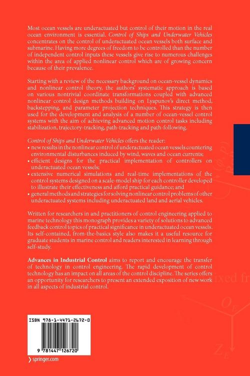 Produktbild: Control of Ships and Underwater Vehicles