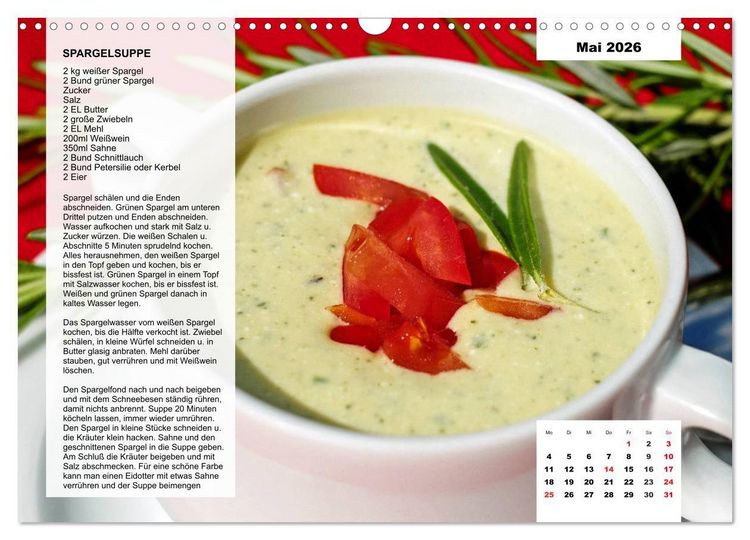 Produktbild: Aus der Suppenk&uuml;che. K&uuml;chenkalender mit tollen Rezepten (Wandkalender 2026 DIN A3 quer), CALVENDO Monatskalender