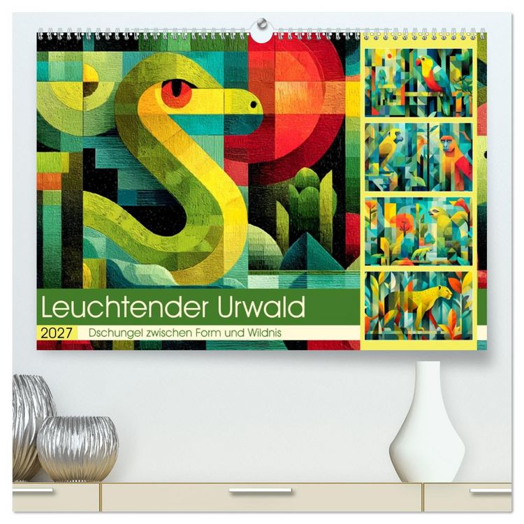 Produktbild: Leuchtender Urwald. Dschungel zwischen Form und Wildnis (hochwertiger Premium Wandkalender 2027 DIN A2 quer), Kunstdruck in Hochglanz