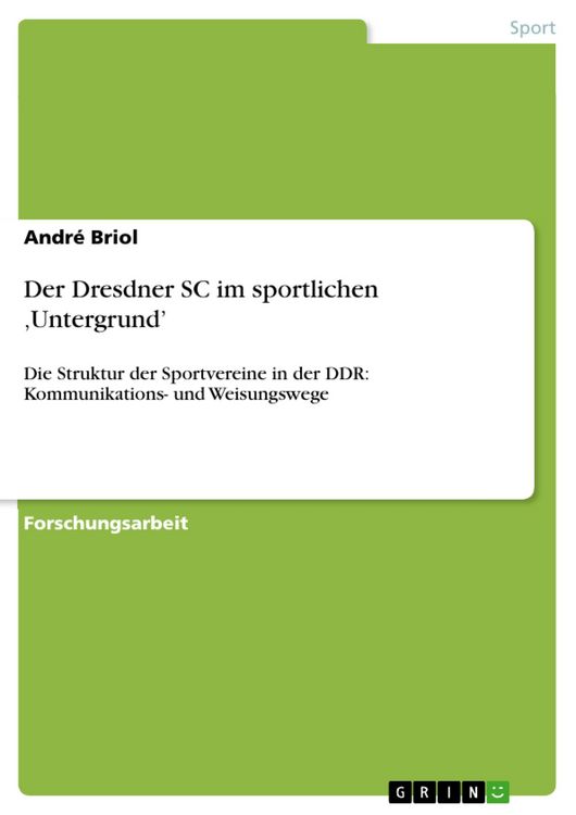 Produktbild: Der Dresdner SC im sportlichen ,Untergrund'