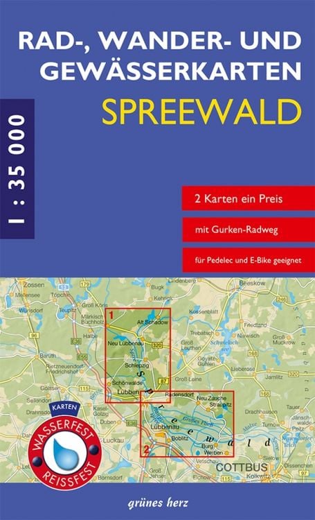 Produktbild: Rad-, Wander- und Gew&auml;sserkarten Spreewald