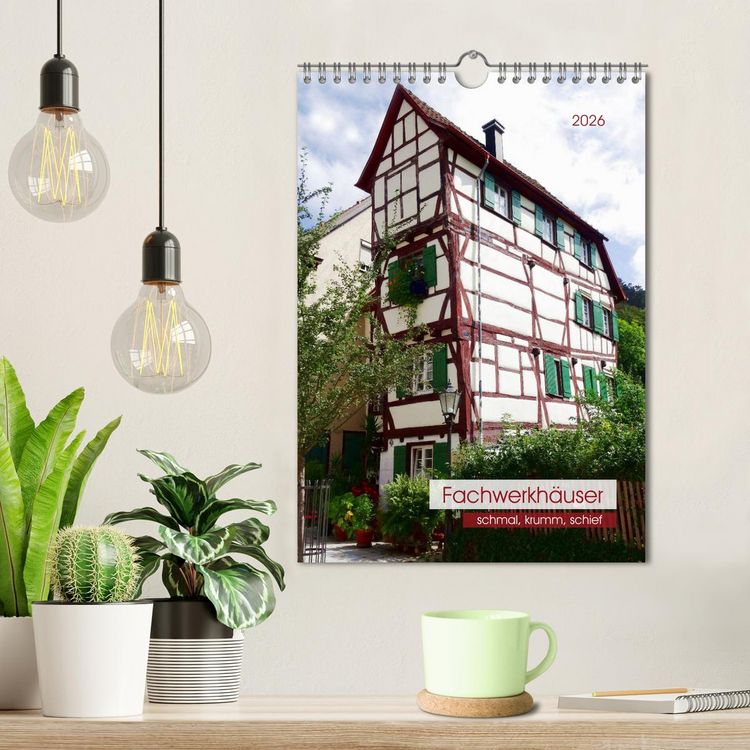 Produktbild: Fachwerkh&auml;user - schmal, krumm, schief (Wandkalender 2026 DIN A4 hoch), CALVENDO Monatskalender