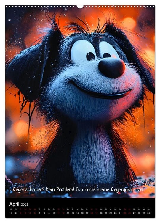 Produktbild: Good morning dog (Wandkalender 2026 DIN A2 hoch), CALVENDO Monatskalender