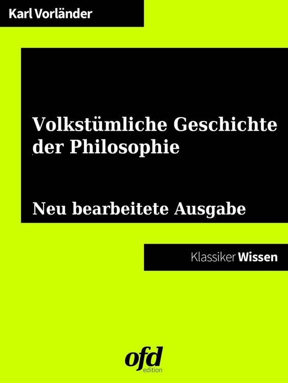Produktbild: Eine volkst&uuml;mliche Geschichte der Philosophie