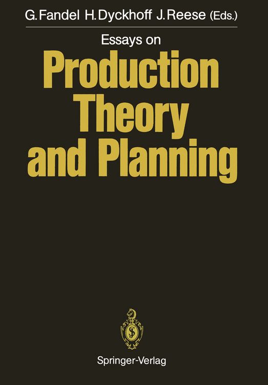 Produktbild: Essays on Production Theory and Planning