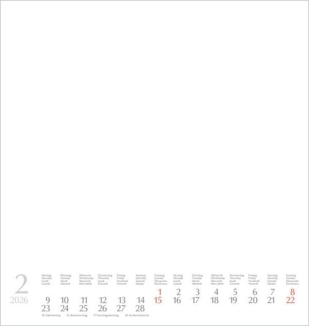 Produktbild: Foto-Malen-Basteln Bastelkalender weiß groß 2026