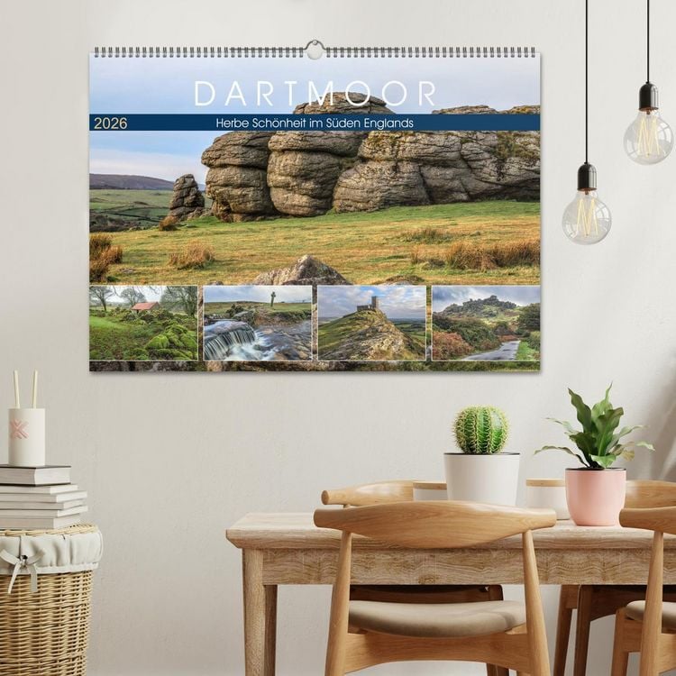 Produktbild: Dartmoor, herbe Sch&ouml;nheit im S&uuml;den Englands (Wandkalender 2026 DIN A2 quer), CALVENDO Monatskalender