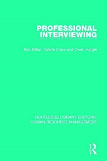 Produktbild: Millar, R: Professional Interviewing