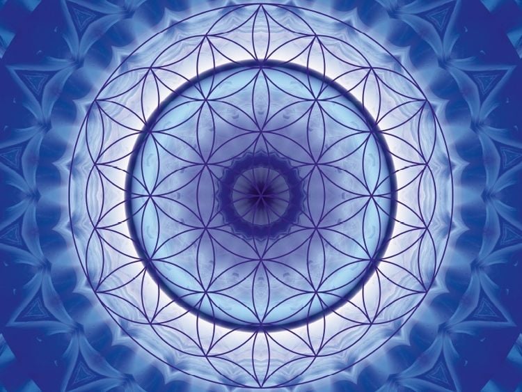 Produktbild: Mandala Blume des Lebens blau (Puzzle)