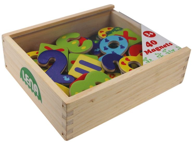 Produktbild: Holz Magnet Zahlen, Holzkassette