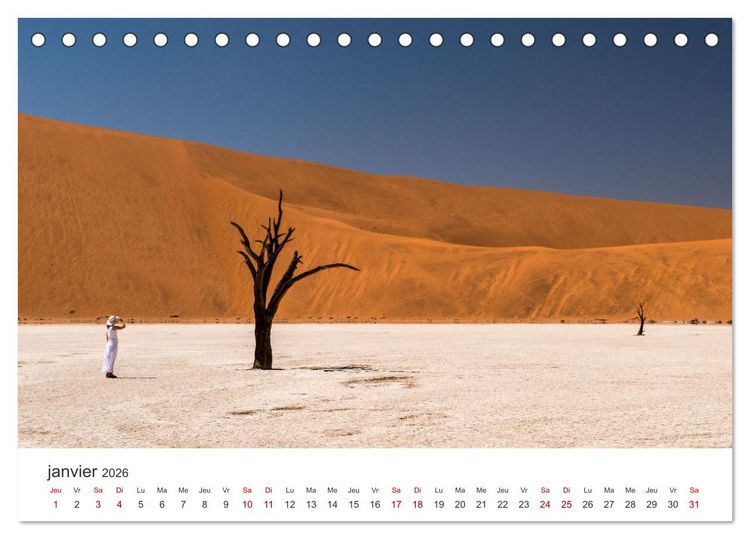Produktbild: Des&eacute;rt namibien (Calendrier de bureau 2026 DIN A5 vertical), CALVENDO calendrier mensuel
