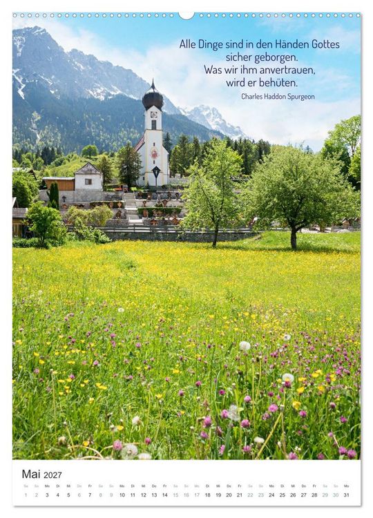 Produktbild: Christliche Natur-Poster (Wandkalender 2027 DIN A2 hoch), CALVENDO Monatskalender