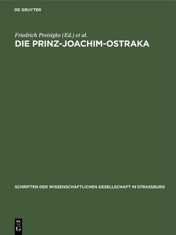 Produktbild: Die Prinz-Joachim-Ostraka