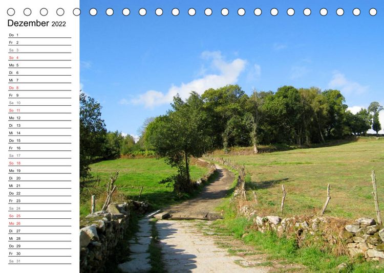Produktbild: Camino Frances - JakobswegAT-Version (Tischkalender 2022 DIN A5 quer)