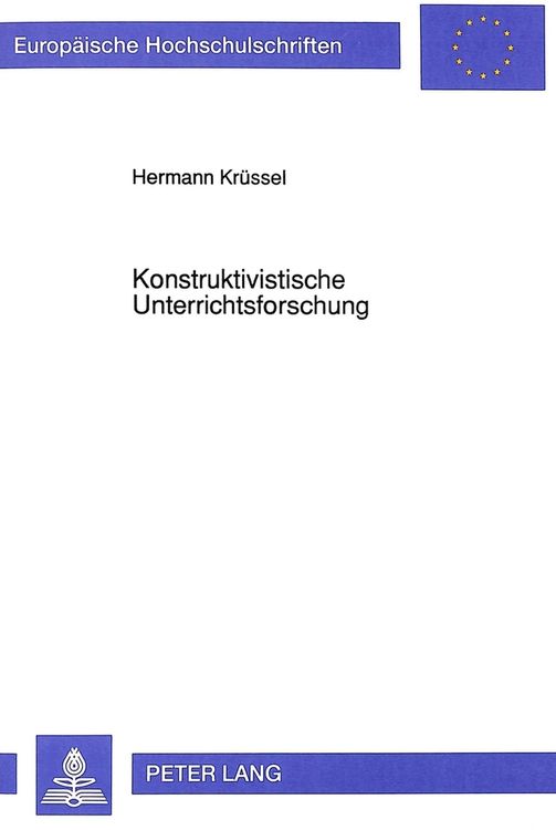 Produktbild: Konstruktivistische Unterrichtsforschung