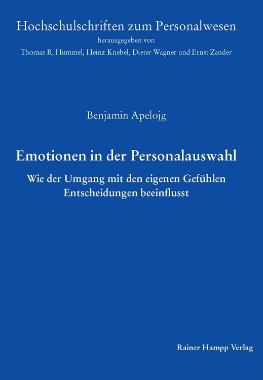 Produktbild: Emotionen in der Personalauswahl