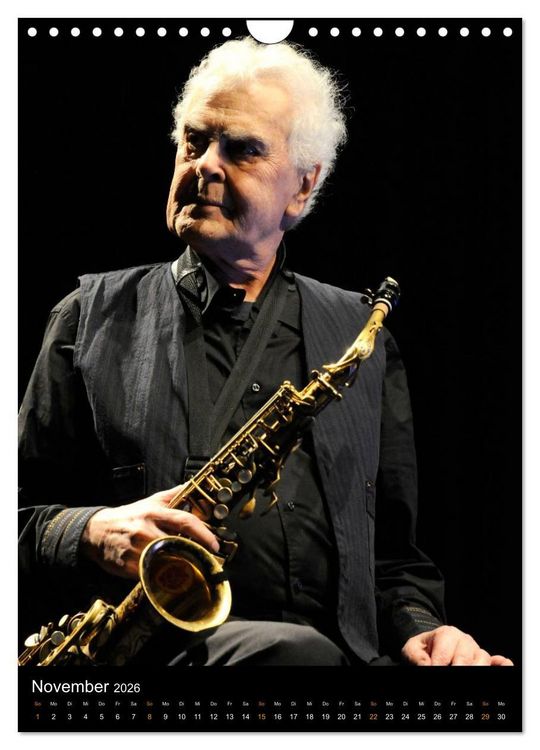 Produktbild: Jazz Saxophonisten 2026 (Wandkalender 2026 DIN A4 hoch), CALVENDO Monatskalender