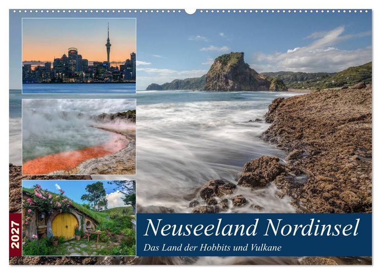 Produktbild: Neuseeland Nordinsel - Das Land der Hobbits und Vulkane (Wandkalender 2027 DIN A2 quer), CALVENDO Monatskalender