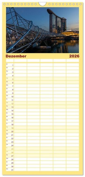 Produktbild: Familienplaner 2026 - Singapur: Zwischen Wolkenkratzern und Superb&auml;umen mit 5 Spalten (Wandkalender, 21 x 45 cm) CALVENDO