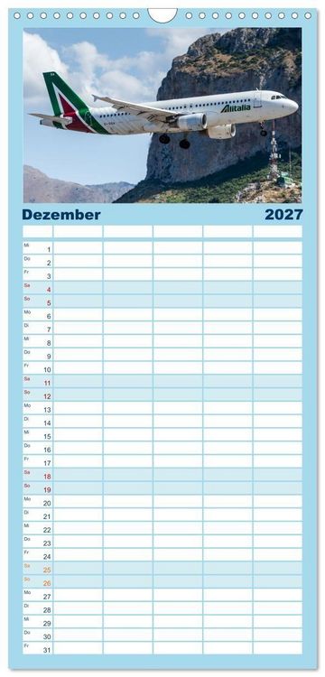 Produktbild: Familienplaner 2027 - Airbus A320 Das Brot und Butter Flugzeug mit 5 Spalten (Wandkalender, 21 x 45 cm) CALVENDO