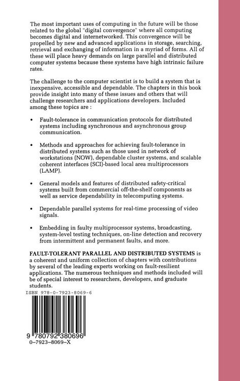 Produktbild: Fault-Tolerant Parallel and Distributed Systems