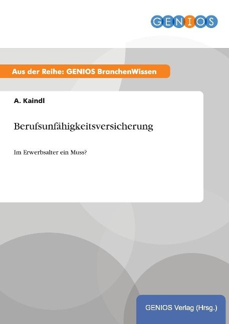 Produktbild: Berufsunf&auml;higkeitsversicherung
