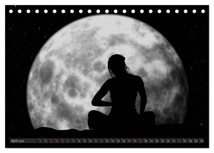 Produktbild: Sonne und Mond - faszinierend und anziehend (Tischkalender 2026 DIN A5 quer), CALVENDO Monatskalender
