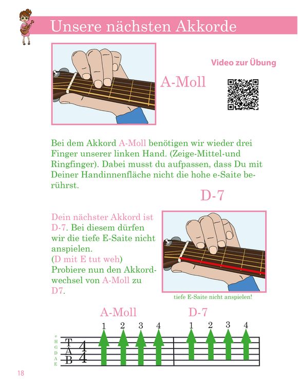 Produktbild: Das M&auml;dchen Gitarrenbuch inkl. QR-Codes zu Lernvideos