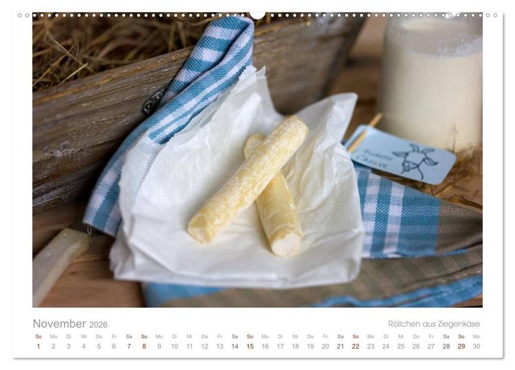 Produktbild: Der K&auml;sekalender Edel und lecker (Wandkalender 2026 DIN A2 quer), CALVENDO Monatskalender