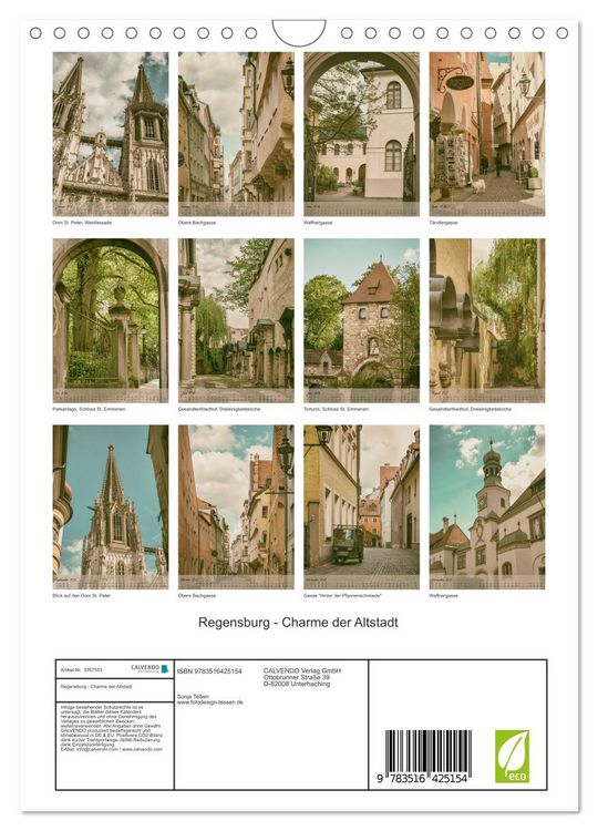 Produktbild: Regensburg - Charme der Altstadt (Wandkalender 2026 DIN A4 hoch), CALVENDO Monatskalender