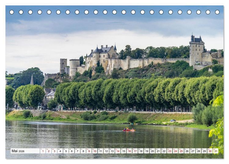 Produktbild: Die Schl&ouml;sser im Tal der Loire (Tischkalender 2026 DIN A5 quer), CALVENDO Monatskalender