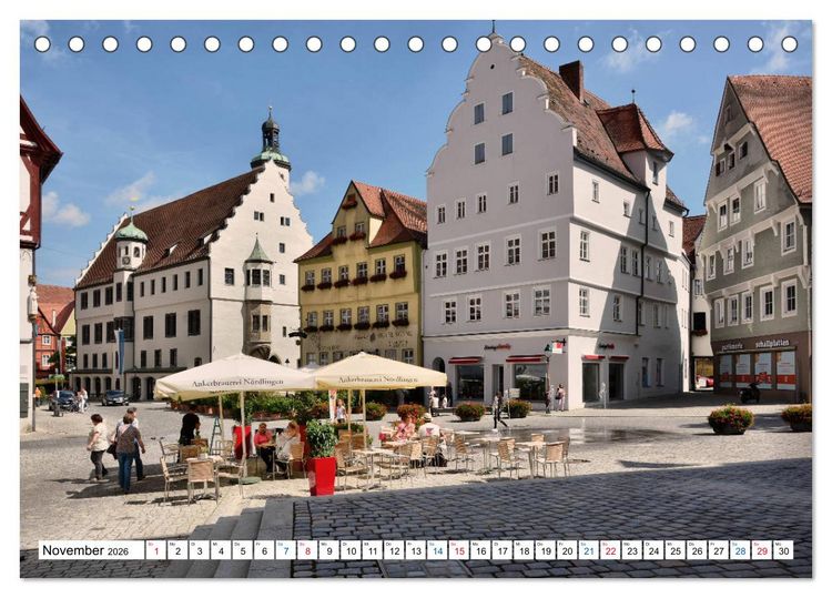 Produktbild: N&ouml;rdlingen - Eine runde Sache (Tischkalender 2026 DIN A5 quer), CALVENDO Monatskalender